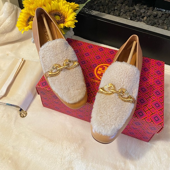 Tory Burch Shoes - TORY BURCH JESSA SHEARLING LOAFERS